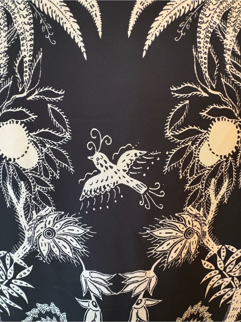 NWT H&M Printed Resort Shirt Black And Tan Tropical Button Shirt Blouse - Picture 11 of 16